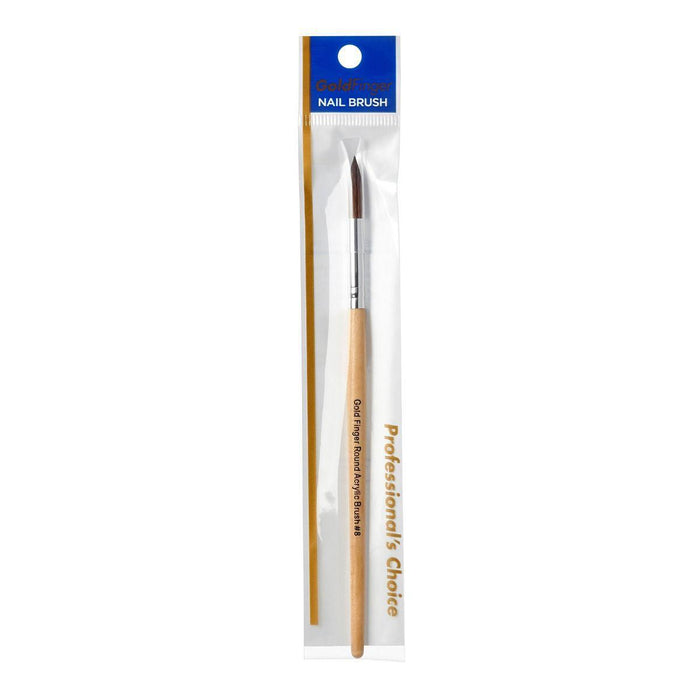 Gold Finger Round Acrylic Brush - #8