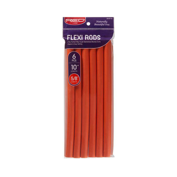 RED by Kiss Flexi Rods 10" Length 6pcs - 5/8" Diameter