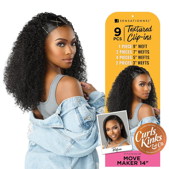 Sensationnel Curls Kinks & CO Textured Clip-In 9pcs - Move Maker 14"