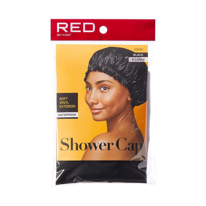 RED by Kiss Waterproof Shower Cap - Black