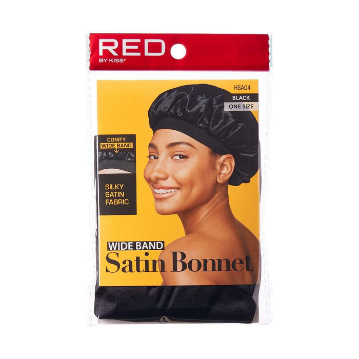 RED by Kiss Wide Band Satin Bonnet - Black