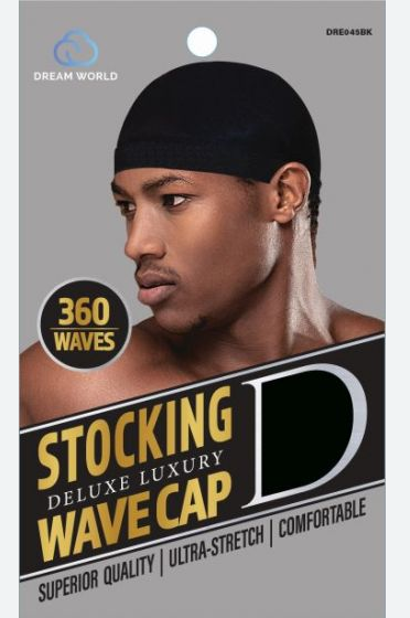 Dream World Stocking Deluxe Luxury Wave Cap - Black