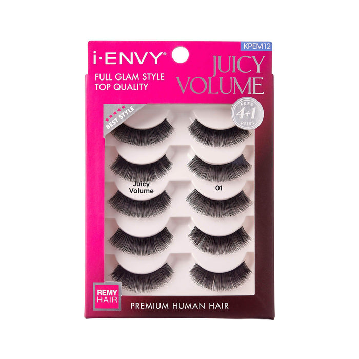i-Envy by Kiss Juicy Volume Premium Human Hair Lash Mutli Pack
