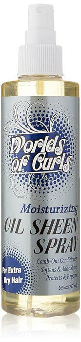 Worlds of Curl Comb Out Conditioner & Oil Sheen Spray 8oz - Extra Dry
