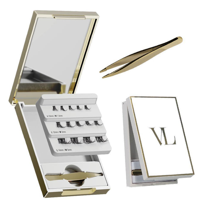 V-Luxe by i-ENVY Mini Lash Palette with Mirror and Tweezer