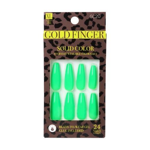 Gold Finger Solid Color Nails - Rush Hour