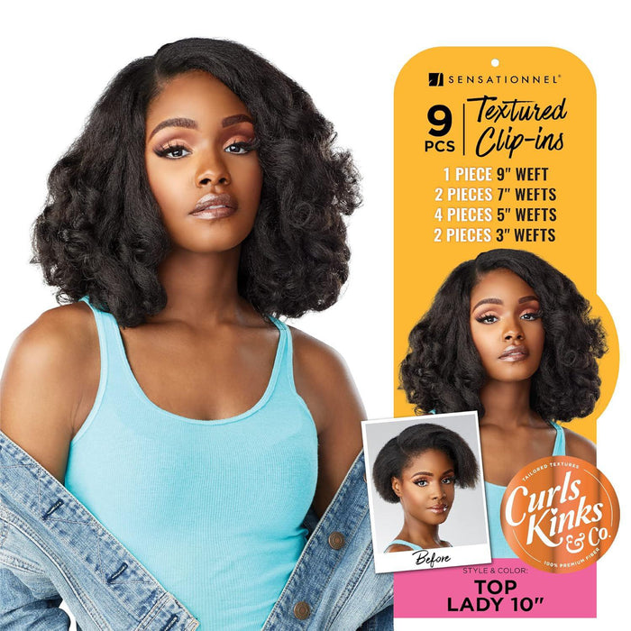 Sensationnel Curls Kinks & CO Textured Clip-In 9pcs - Top Lady 10"