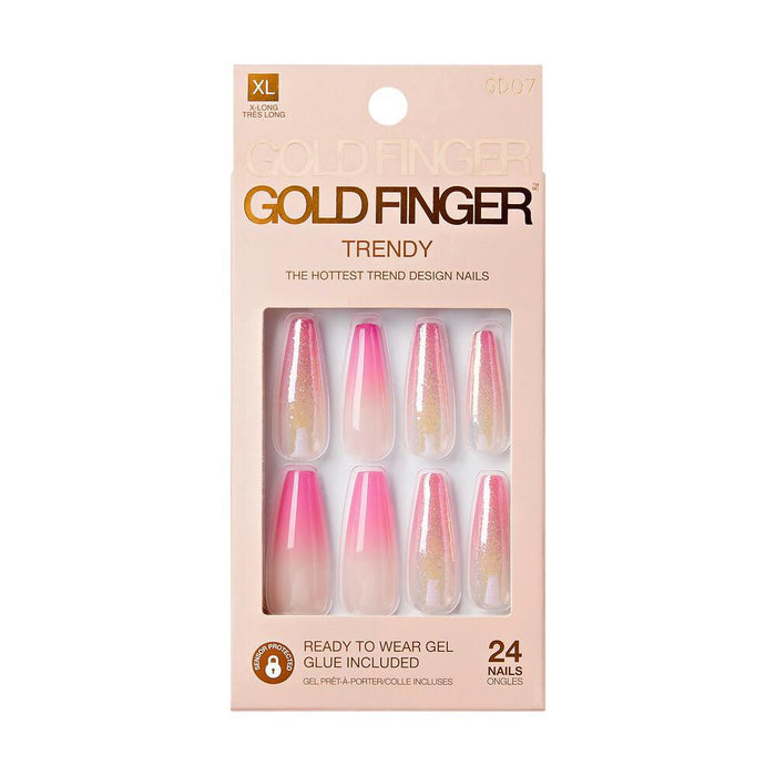 Gold Finger Trendy Nails - Make A Wish