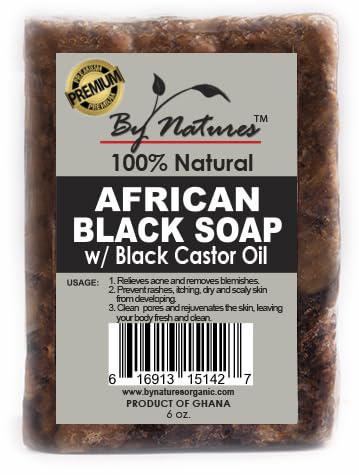 By Natures African Black Bar Soap 6oz - Black Castor Oil