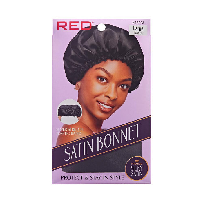 RED by KISS Large Satin Bonnet - Black