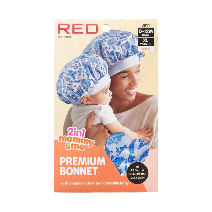 Red by Kiss 2-in-1 Mommy & Me Satin Bonnet - Paisley