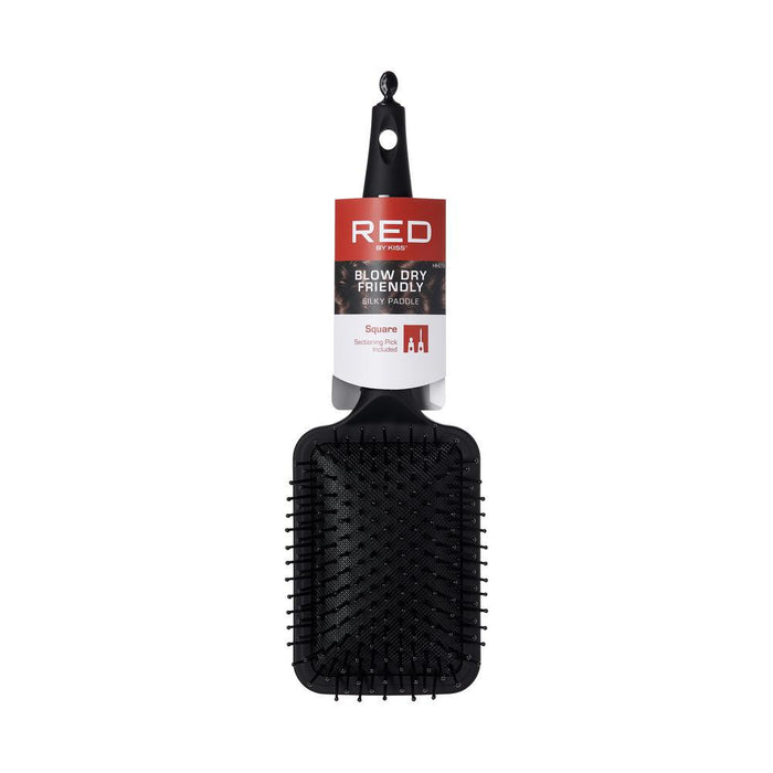 RED by Kiss Rubberized Paddle Brush - Square