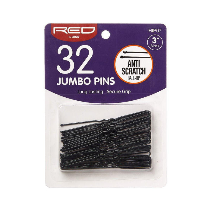 RED by Kiss Jumbo Hair Pins 3" 32pcs - Black