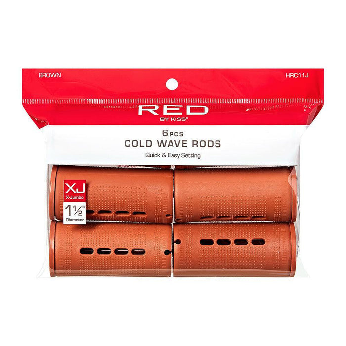 RED by KISS Cold Wave Rods Jumbo 6pcs - 1 1/4 inch Diameter