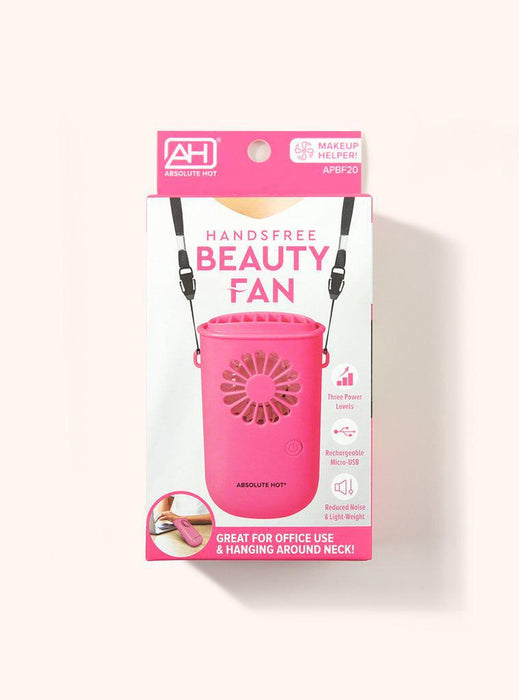 Absolute New York Hands Free Beauty Fan - Hot Pink
