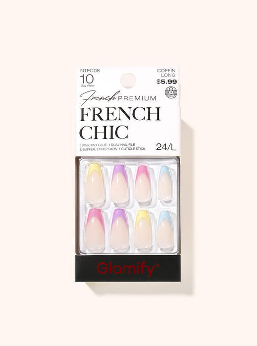 Absolute New York French Chic Press On Nails - Coffin Long