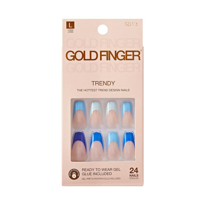 Gold Finger Trendy Nails - Feeling Blue