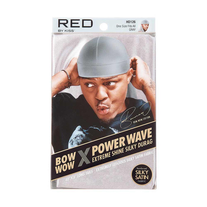 RED by KISS Bow Wow x Power Wave Extreme Shine Silky Durag - Gray