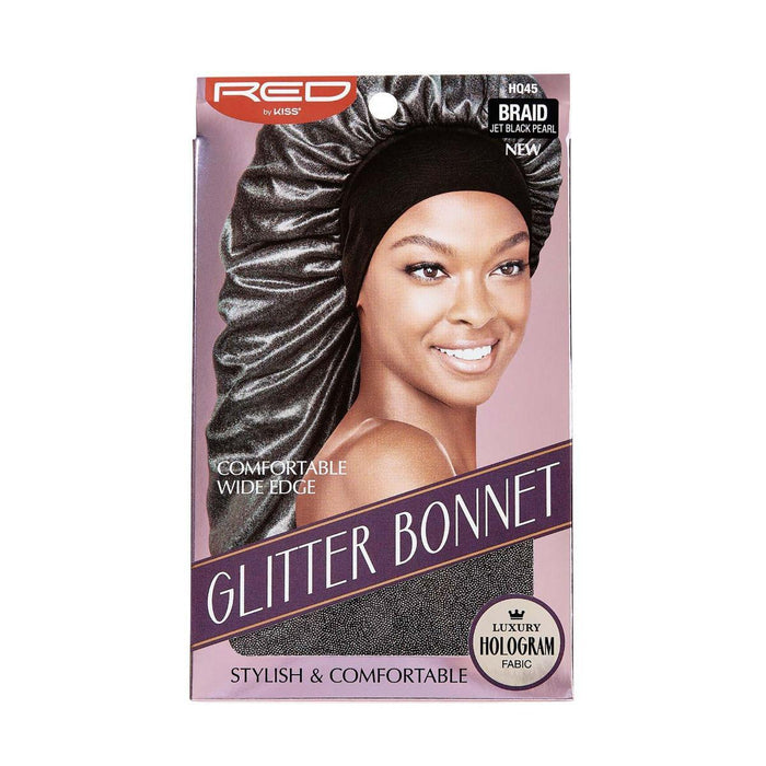 RED by KISS Glitter Braid Bonnet - Jet Black Pearl