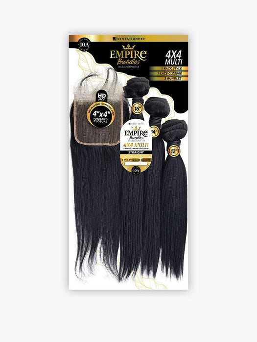 Sensationnel 13A Empire Bundles Multi Pack with 4x4 Closure - Straight