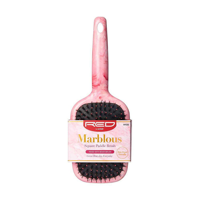 RED by KISS Marblous Boar Paddle Brush - Square