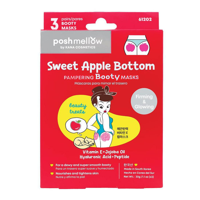 Poshmellow Sweet Apple Bottom Booty Mask - 3pcs