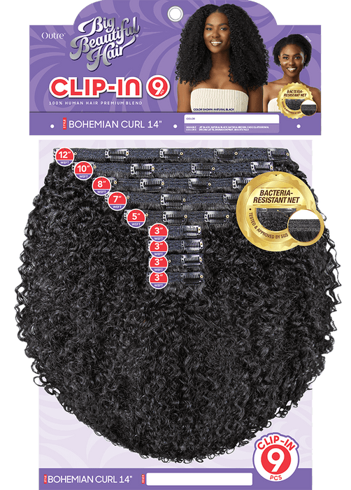 Outre Big Beautiful Hair Clip-In 9pcs - Bohemian Curl 14"