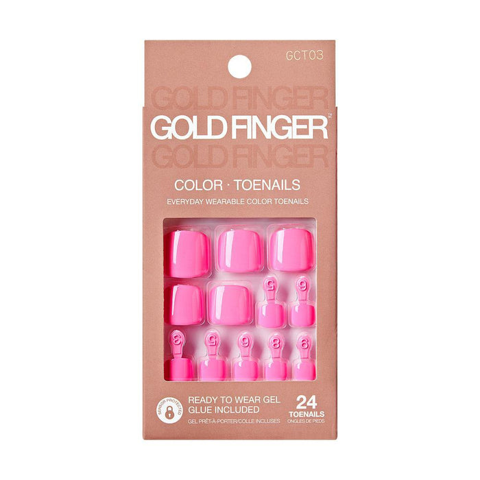Gold Finger Solid Color Toenails - Blushing