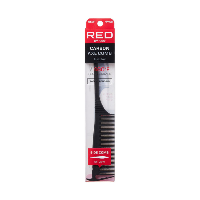 RED by KISS Carbon Axe Parting Comb - Rat Tail