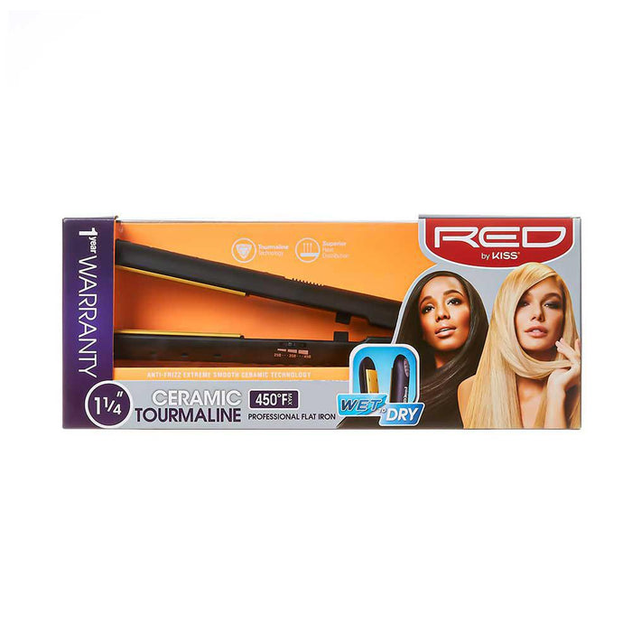 RED by KISS Ceramic Tourmaline Flat Iron - 1.25"