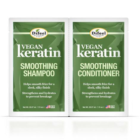 Difeel Vegan Keratin Smoothing Shampoo & Conditioner Packet