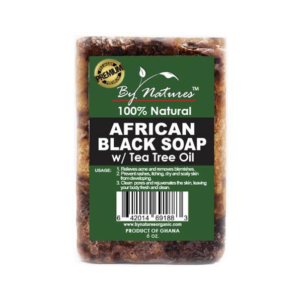 By Natures African Black Soap 6.5oz - Tea Tree
