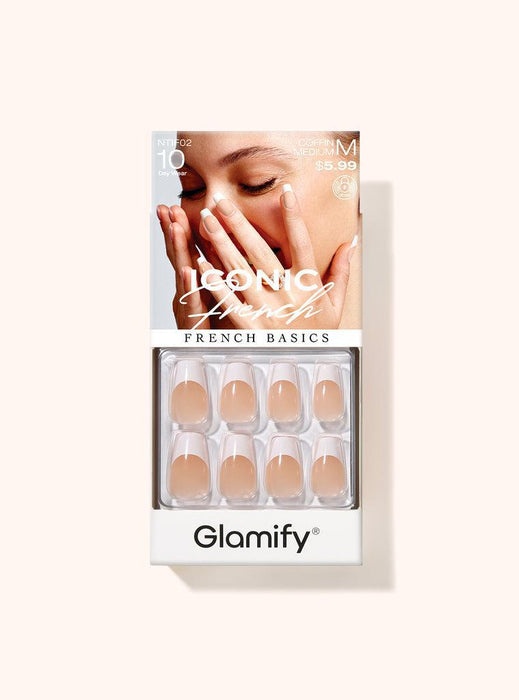Absolute New York Glamify Iconic French Press On Nails - Coffin Medium