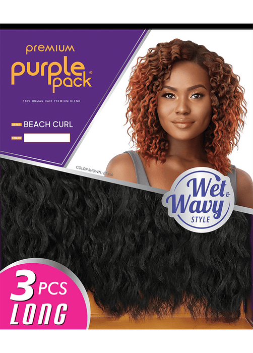 Outre Purple Pack 3pcs Long - Beach Curl