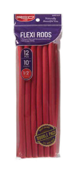 RED by Kiss Flexi Rods 10" Length 12pcs Value Pack - 1/2" Diameter