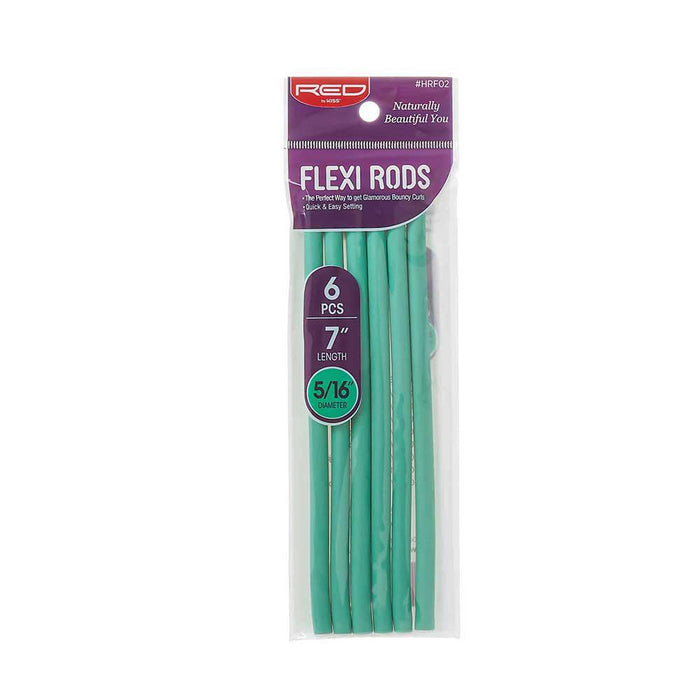 RED by Kiss Flexi Rods 7" Length 6pcs - 5/16" Diameter
