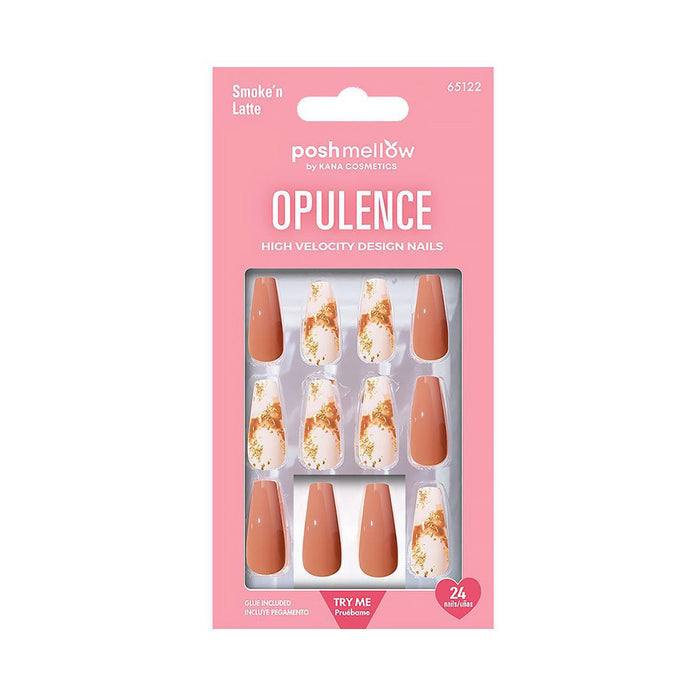 Poshmellow Press-On Nails - Smoke n Latte