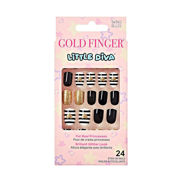 Gold Finger Little Diva Sticker Nails - Hollywood