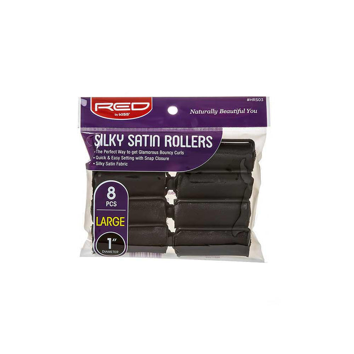 RED by KISS Silky Satin Rollers - Large 8pcs