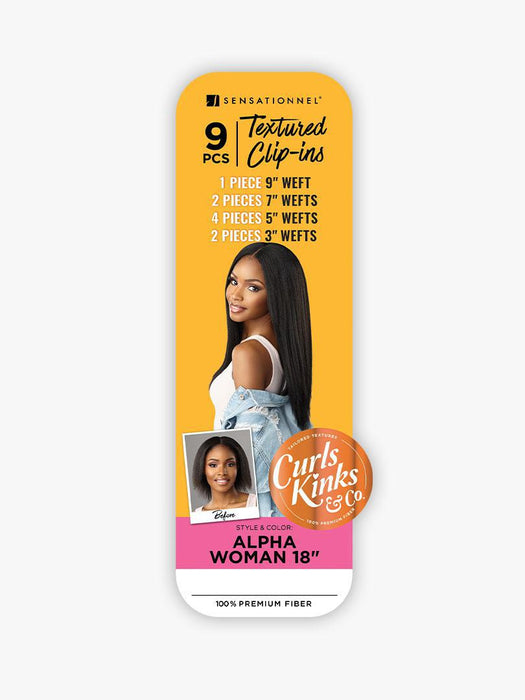 Sensationnel Curls Kinks & CO Textured Clip-In 9pcs - Alpha Woman 18"