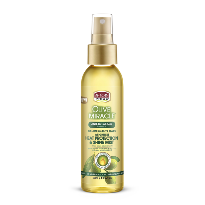 African Pride Olive Miracle Heat Protection and Shine Mist 4oz