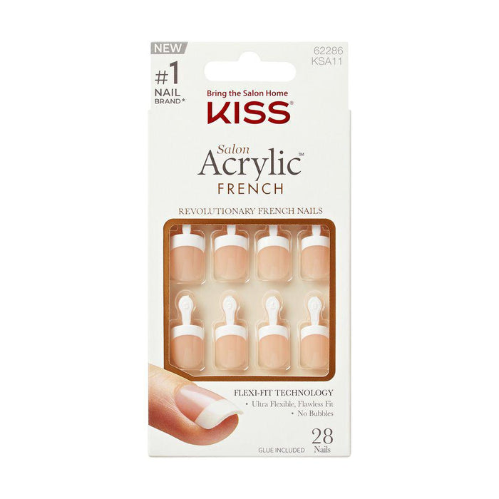 KISS Salon Acrylic French Nails - Power Play