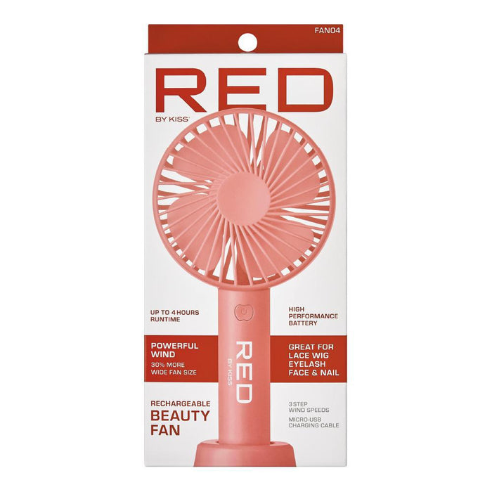 RED by KISS Portable Handheld Rechargable Beauty Fan - Pink
