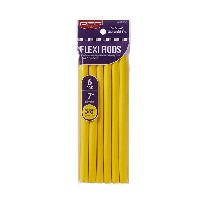 RED by Kiss Flexi Rods 7" Length 6pcs - 3/8" Diameter