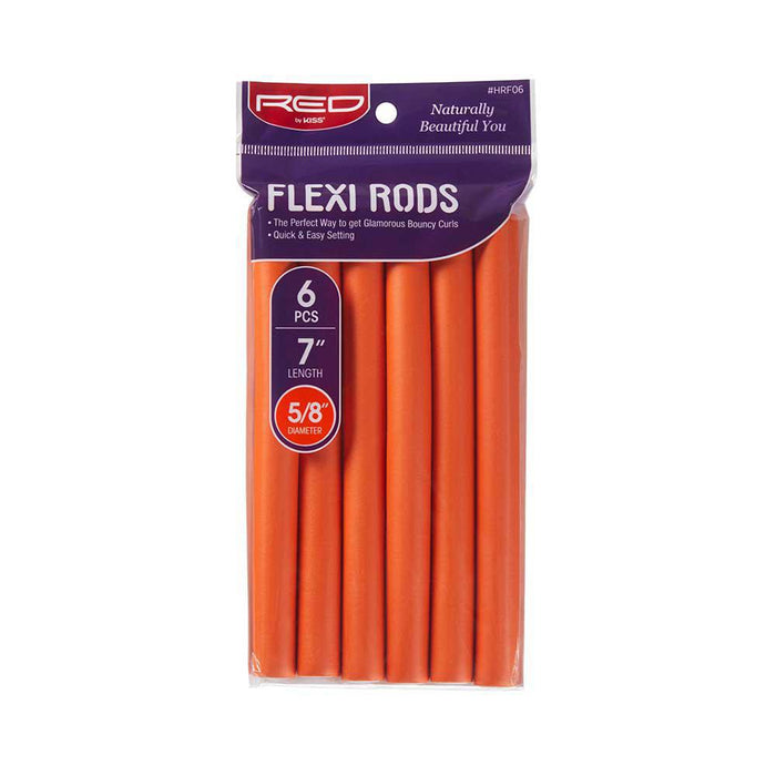 RED by Kiss Flexi Rods 7" Length 6pcs - 5/8" Diameter