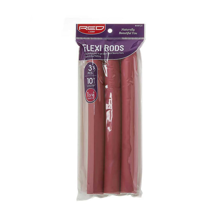 RED by Kiss Flexi Rods 10" Length 3pcs - 1 3/16" Diameter