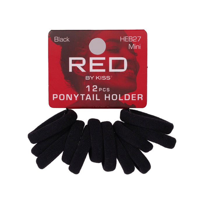 RED by KISS Ponytail Holder Mini Black 12pcs