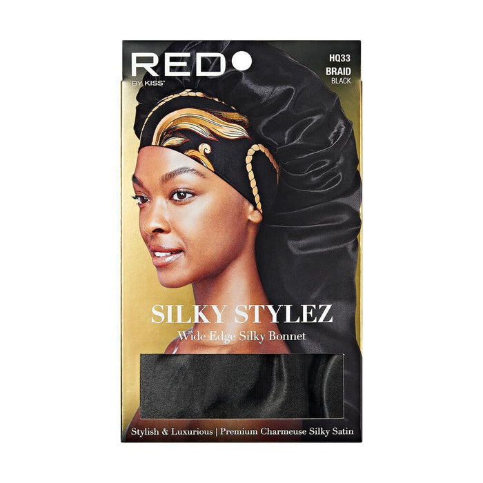 RED by KISS Silky Stylez Braid Bonnet - Black