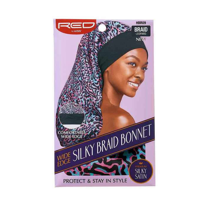 RED by KISS Wide Edge Silky Braid Bonnet - Leopard