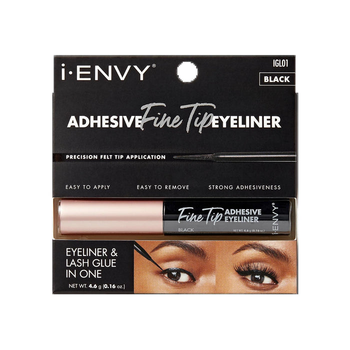 i-ENVY by KISS 2-in-1 Brush On Eyeliner Lash Glue - Black
